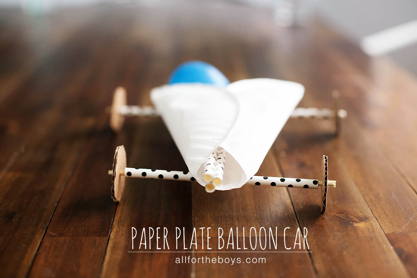 Paper plate balloon car