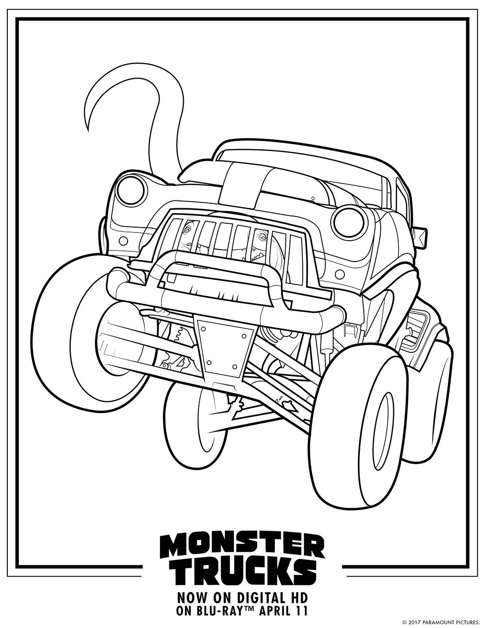 Monster Trucks Printable Coloring Pages All for the Boys