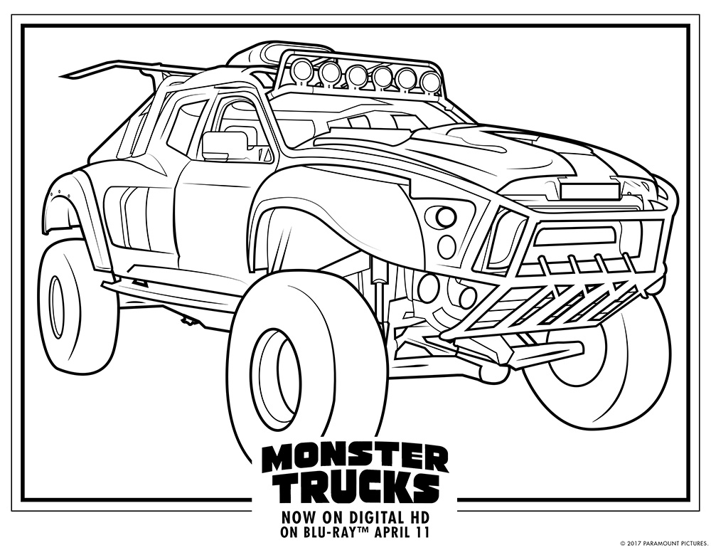 Monster Trucks Printable Coloring Pages — All for the Boys