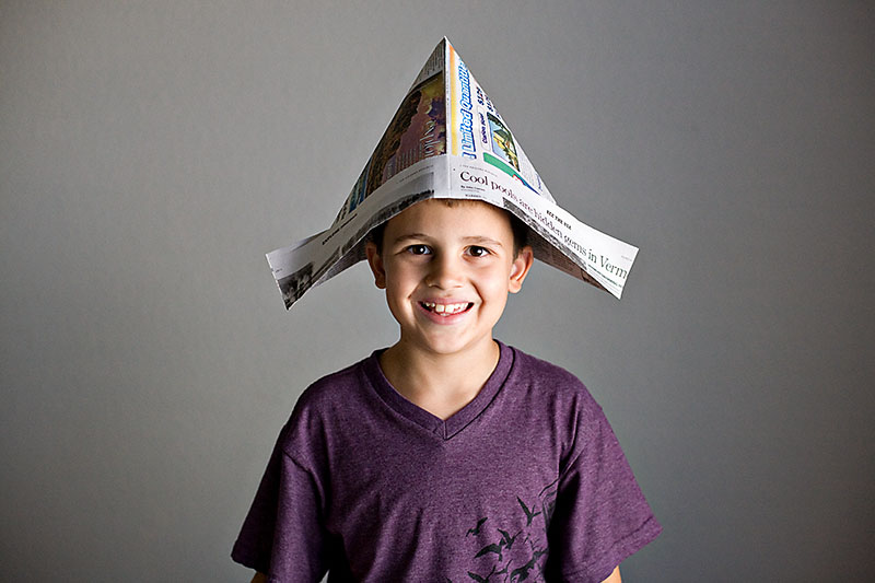 NEWSPAPER HATS — All for the Boys