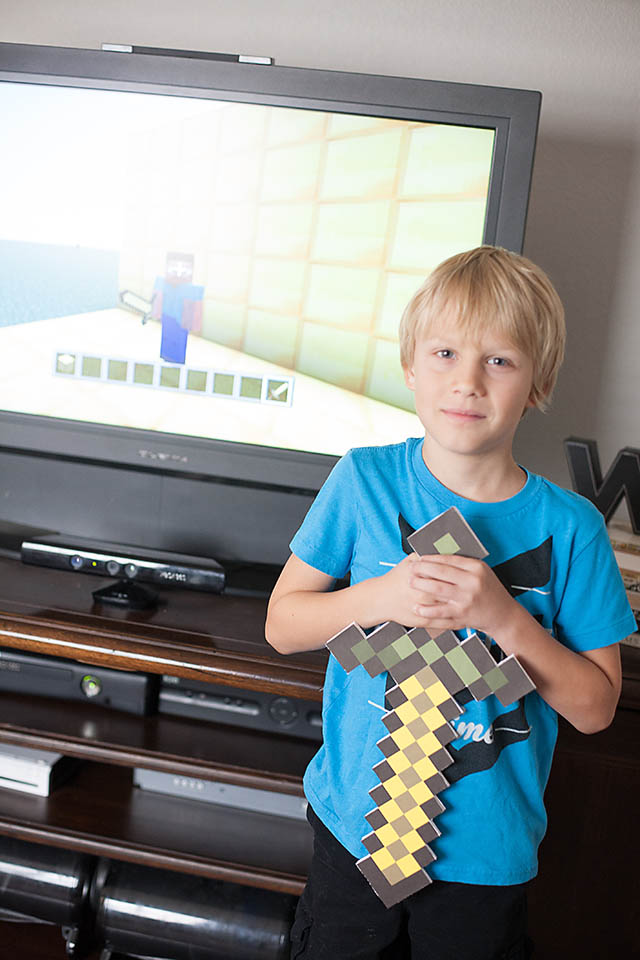 Digital To Real Life Diy Minecraft Sword All For The Boys