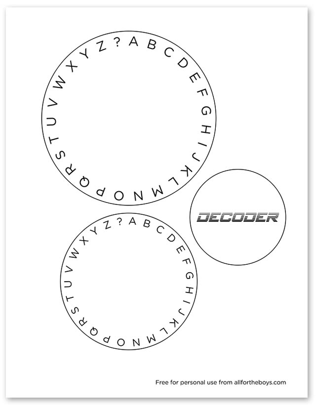 Spy Week Part 2 Printable Decoder All For The Boys