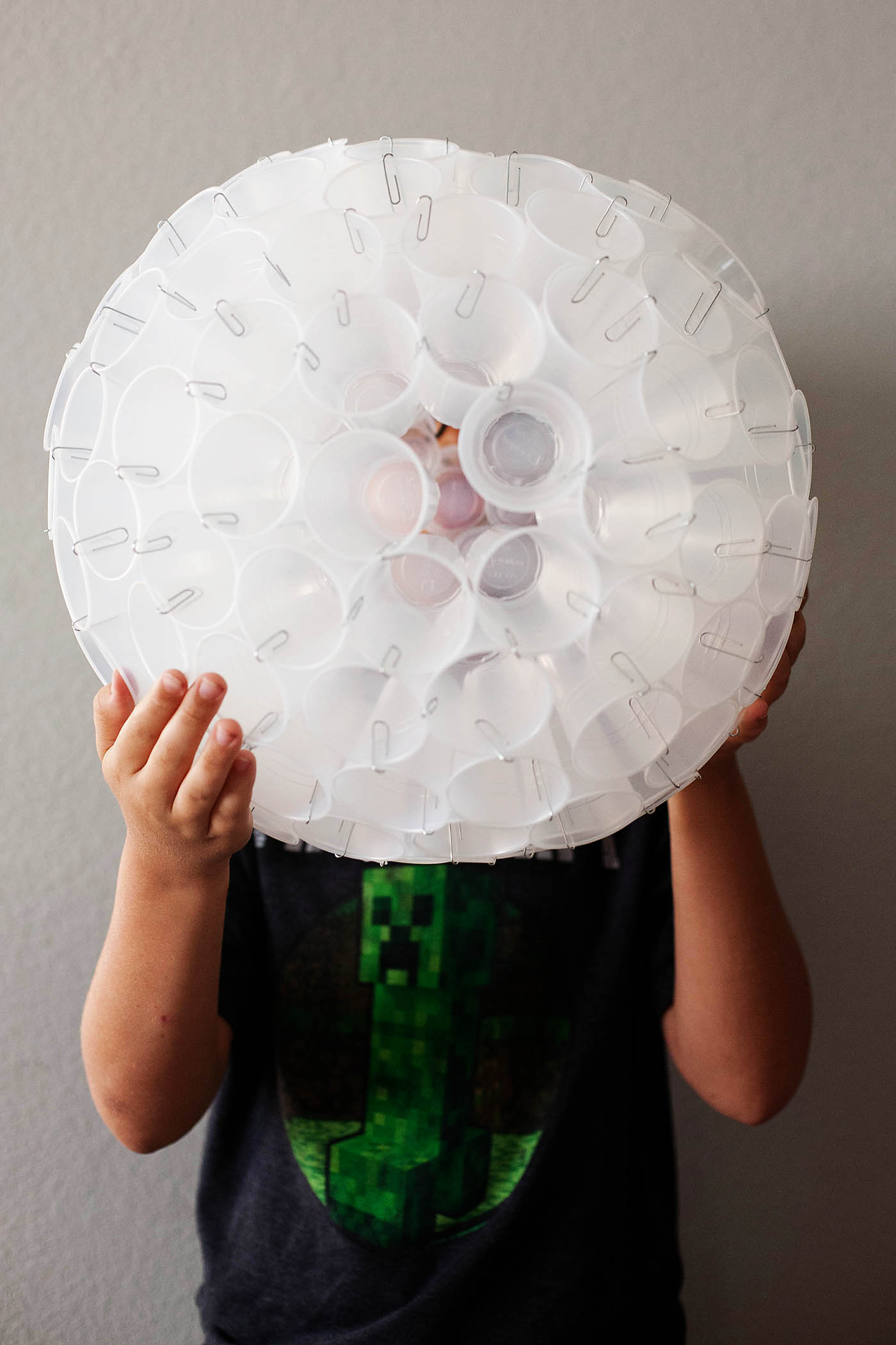DIY sphere made from plastic cups. from All for the Boys blog