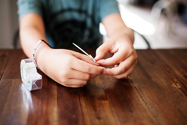 Easy Disappearing Toothpick Trick from All for the Boys blog