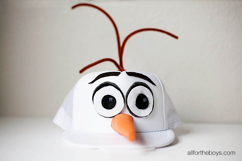 DIY Olaf hat and runDisney costume from All for the Boys blog