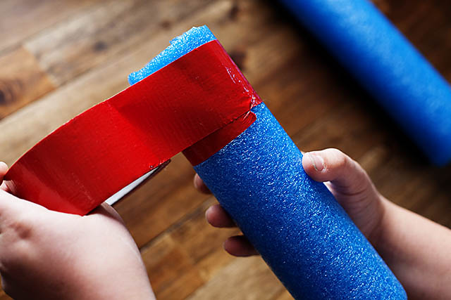DIY pool noodle nunchucks from All for the Boys blog