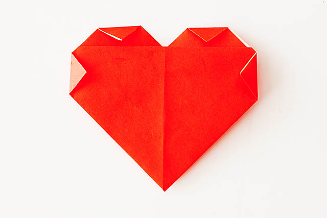 Easy origami heart - great for kids! From All for the Boys blog