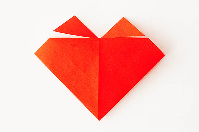 Easy origami heart - great for kids! From All for the Boys blog