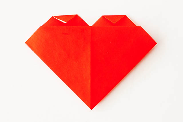 Easy origami heart - great for kids! From All for the Boys blog