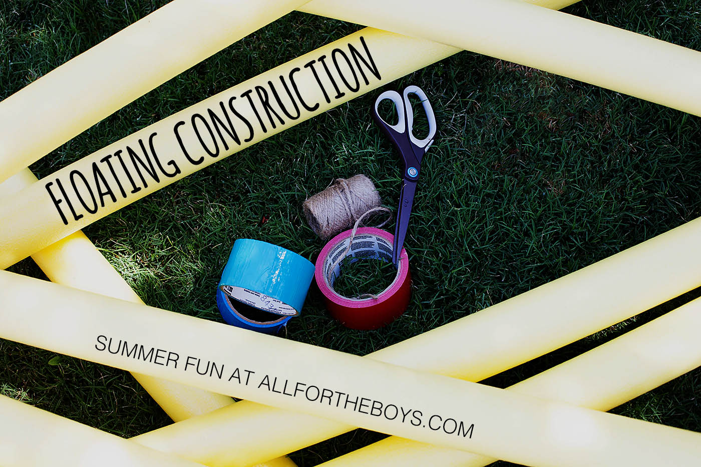 DIY pool noodle floating construction