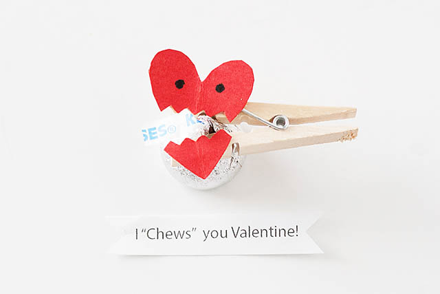 I chews you valentine craft from All for the Boys blog