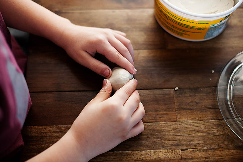 Kids interactive winter decoration - a snowscape they can set up and change everyday