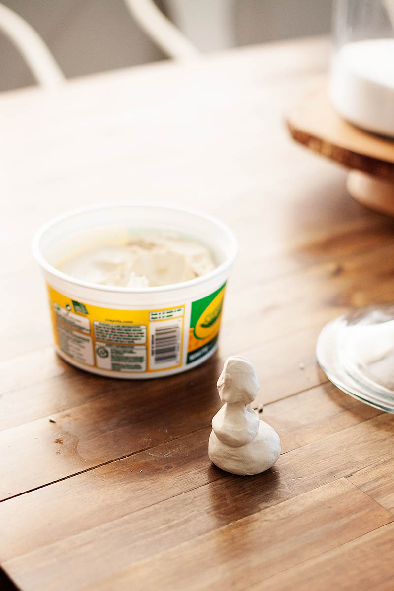 Kids interactive winter decoration - a snowscape they can set up and change everyday