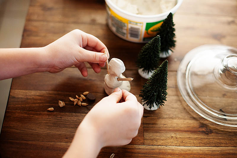 Kids interactive winter decoration - a snowscape they can set up and change everyday