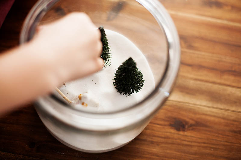 Kids interactive winter decoration - a snowscape they can set up and change everyday