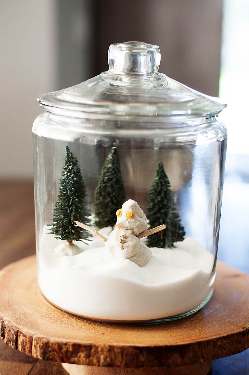Kids interactive winter decoration - a snowscape they can set up and change everyday