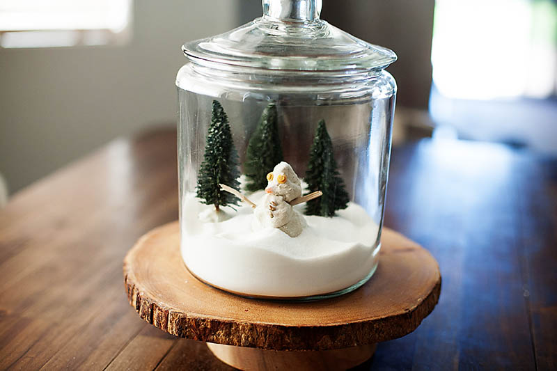 Kids interactive winter decoration - a snowscape they can set up and change everyday