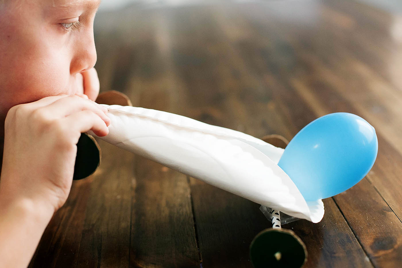 Paper plate balloon car