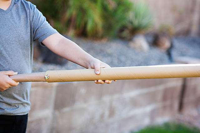 DIY Paper Snowball Launcher from All for the Boys