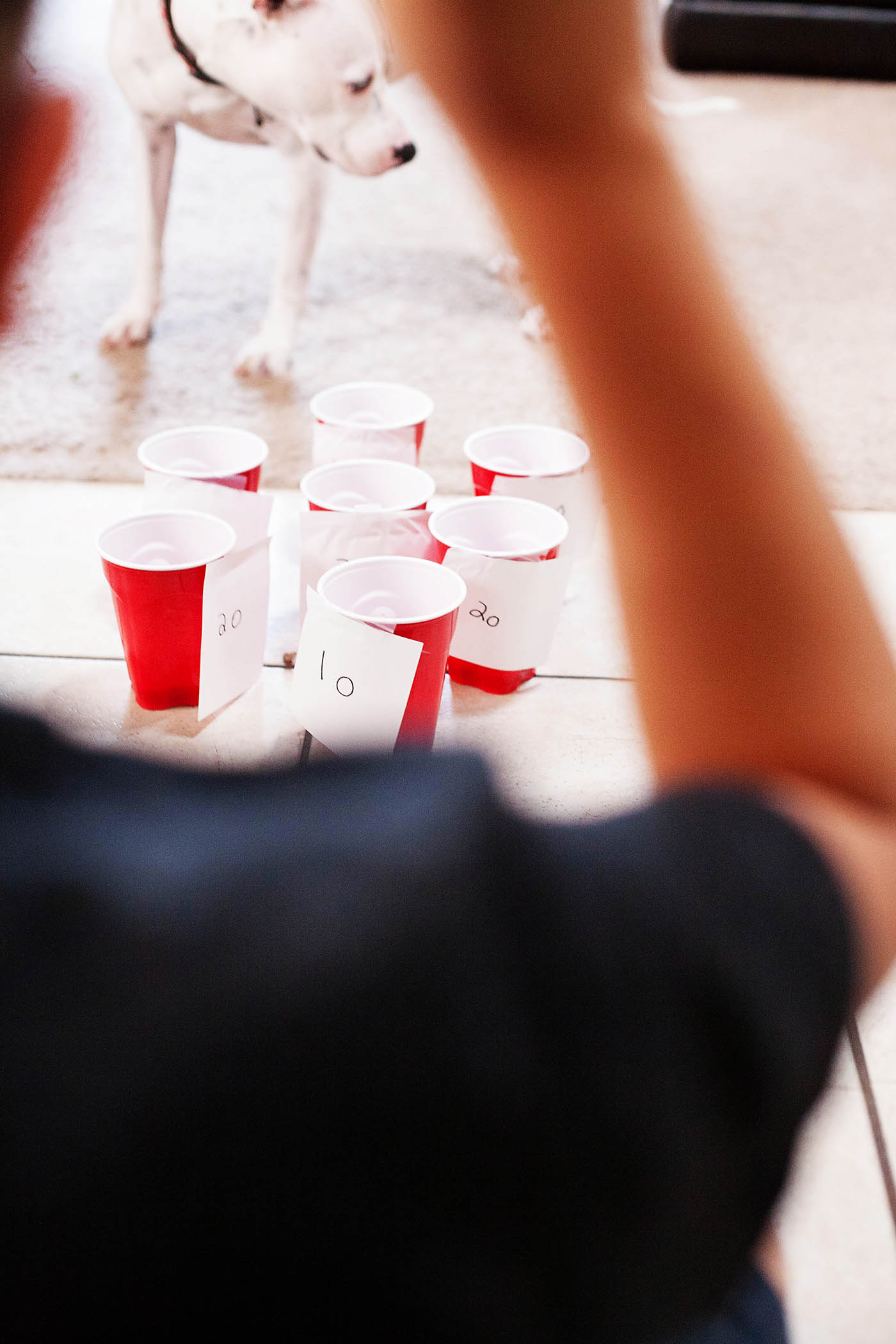 Make your own game using plastic cups - from All for the Boys