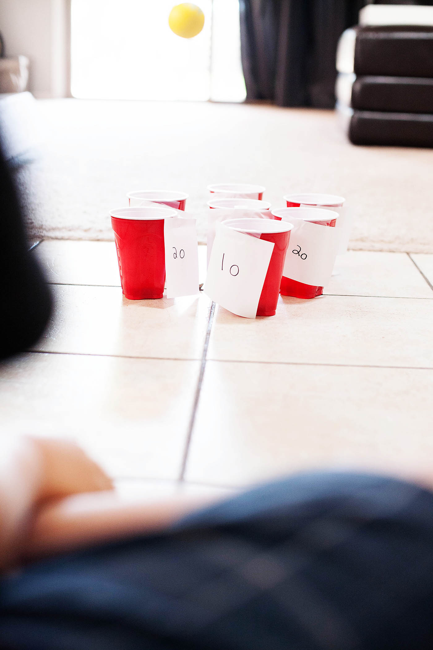Make your own game using plastic cups - from All for the Boys