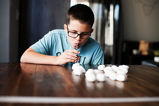 Fun indoor snowball fight game from All for the Boys blog