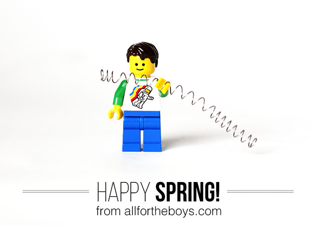 Happy Spring - free printable card from All for the Boys