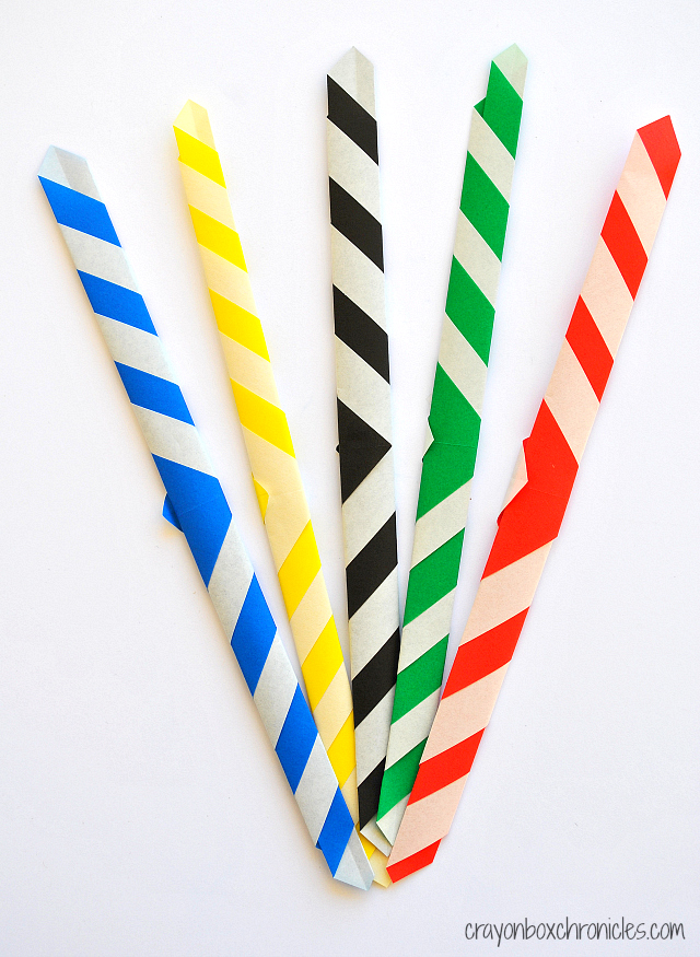 DIY Olympic Origami Bracelets from Crayon Box Chronicles on All for the Boys blog