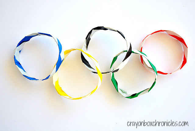 DIY Olympic Origami Bracelets from Crayon Box Chronicles on All for the Boys blog