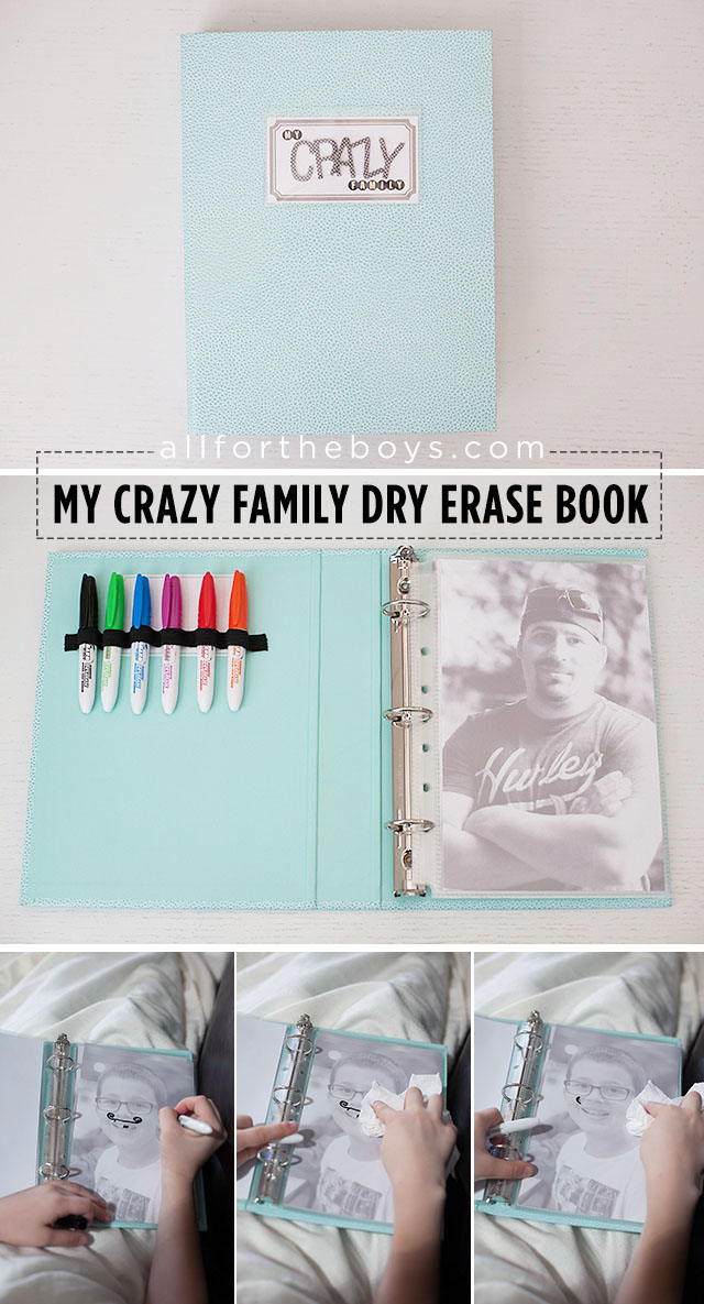 Fun personalized dry erase book from All for the Boys blog. Great for travel!