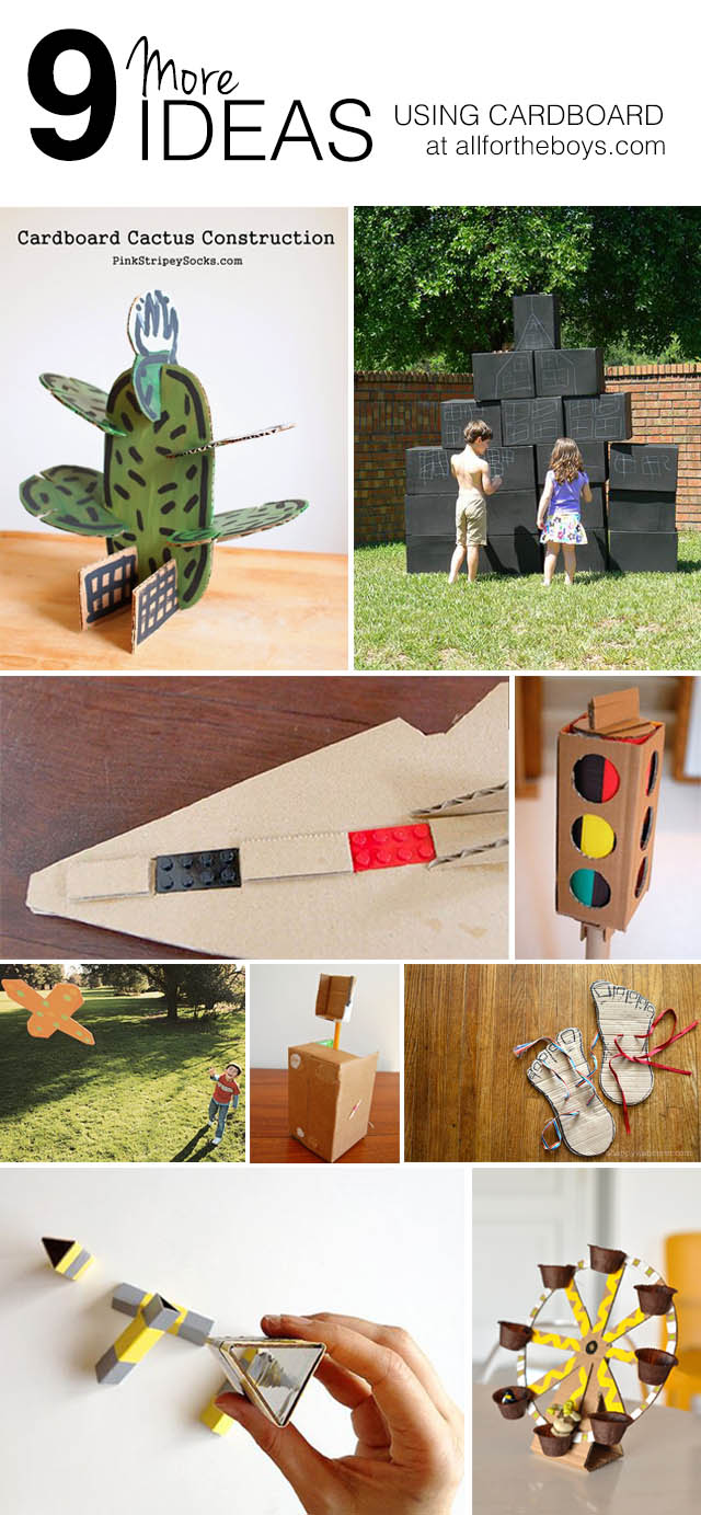 More ideas for using cardboard!