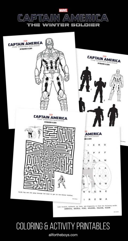 Captain America: The Winter Soldier Printables
