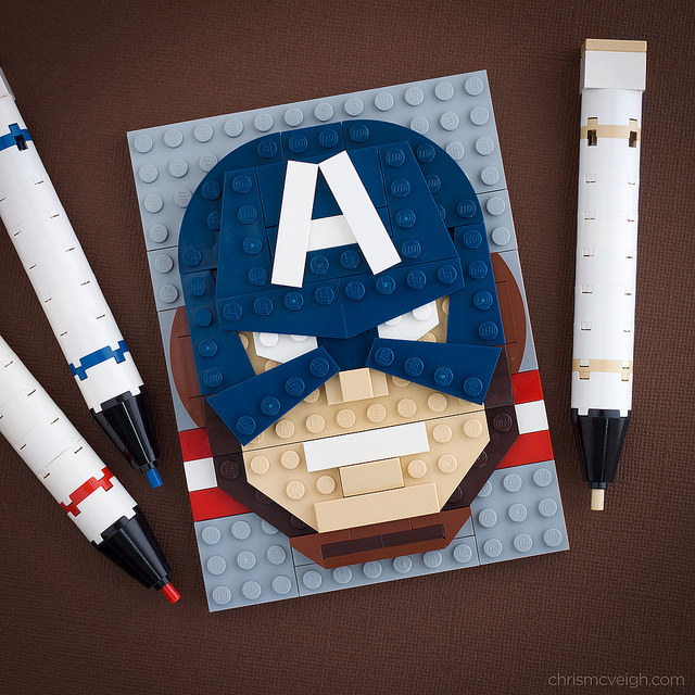 Captain America LEGO art