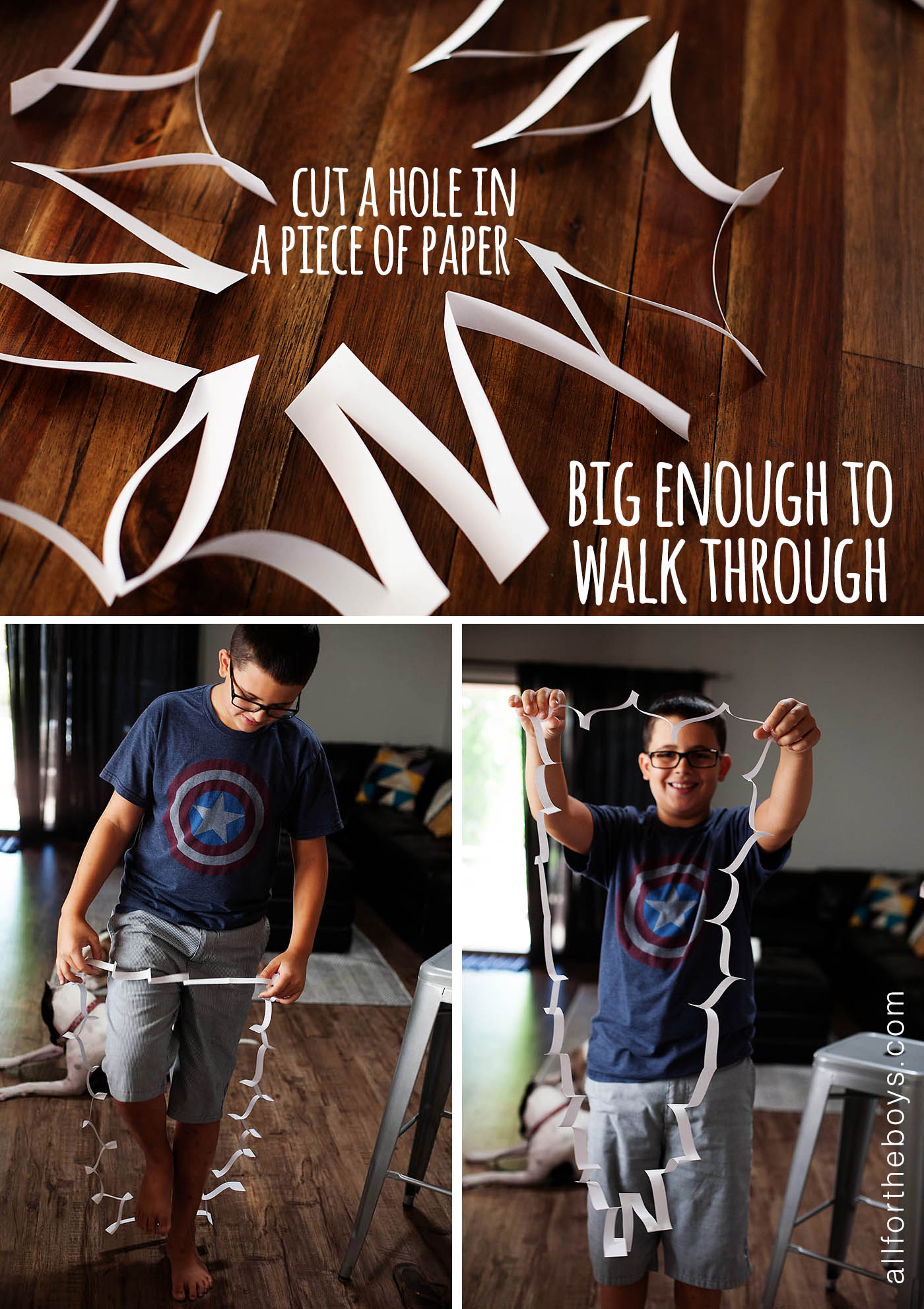 Quick trick: Walk through a piece of paper