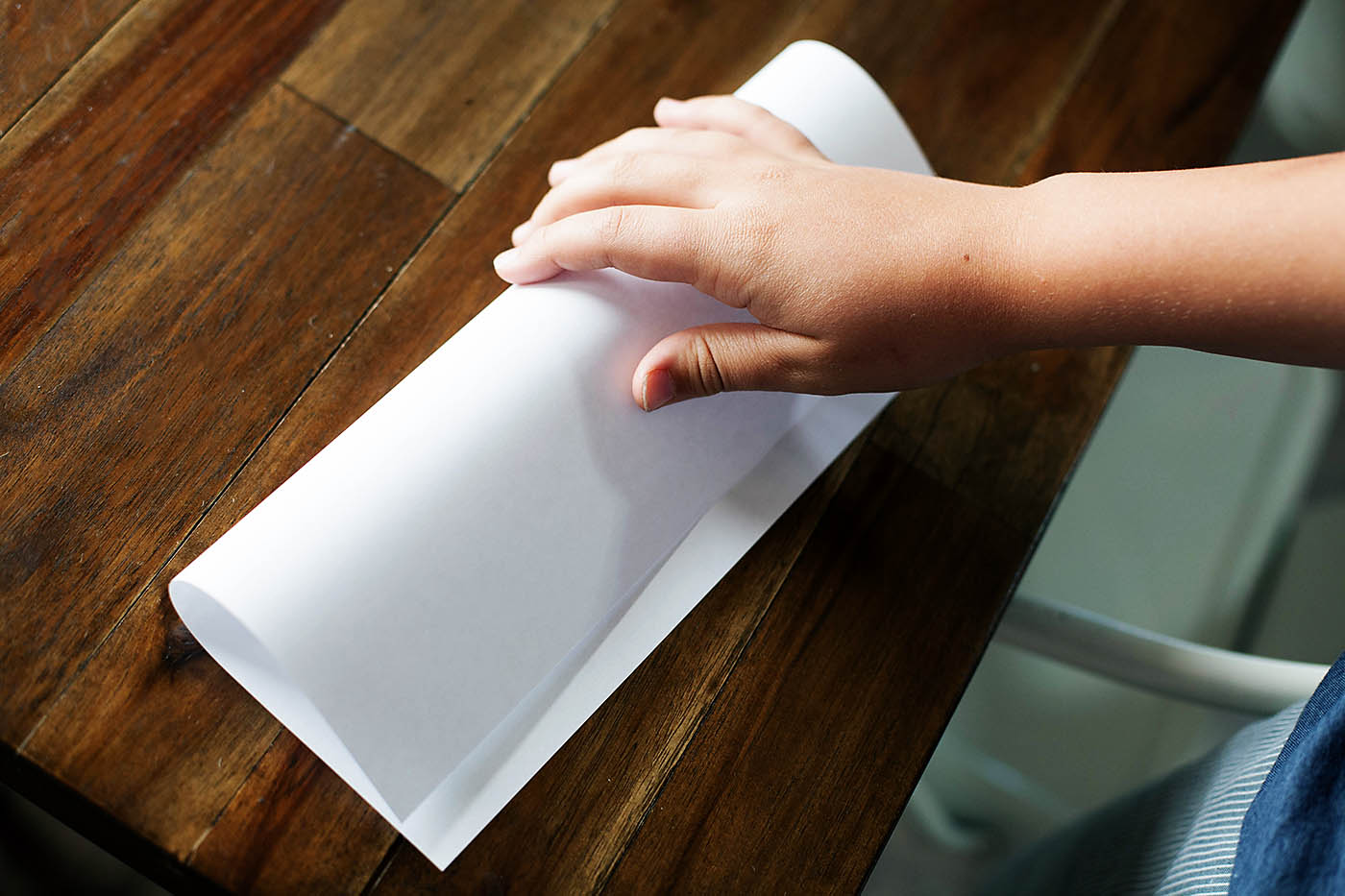 Quick trick: Walk through a piece of paper