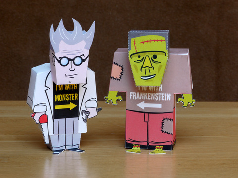 Monster paper toy