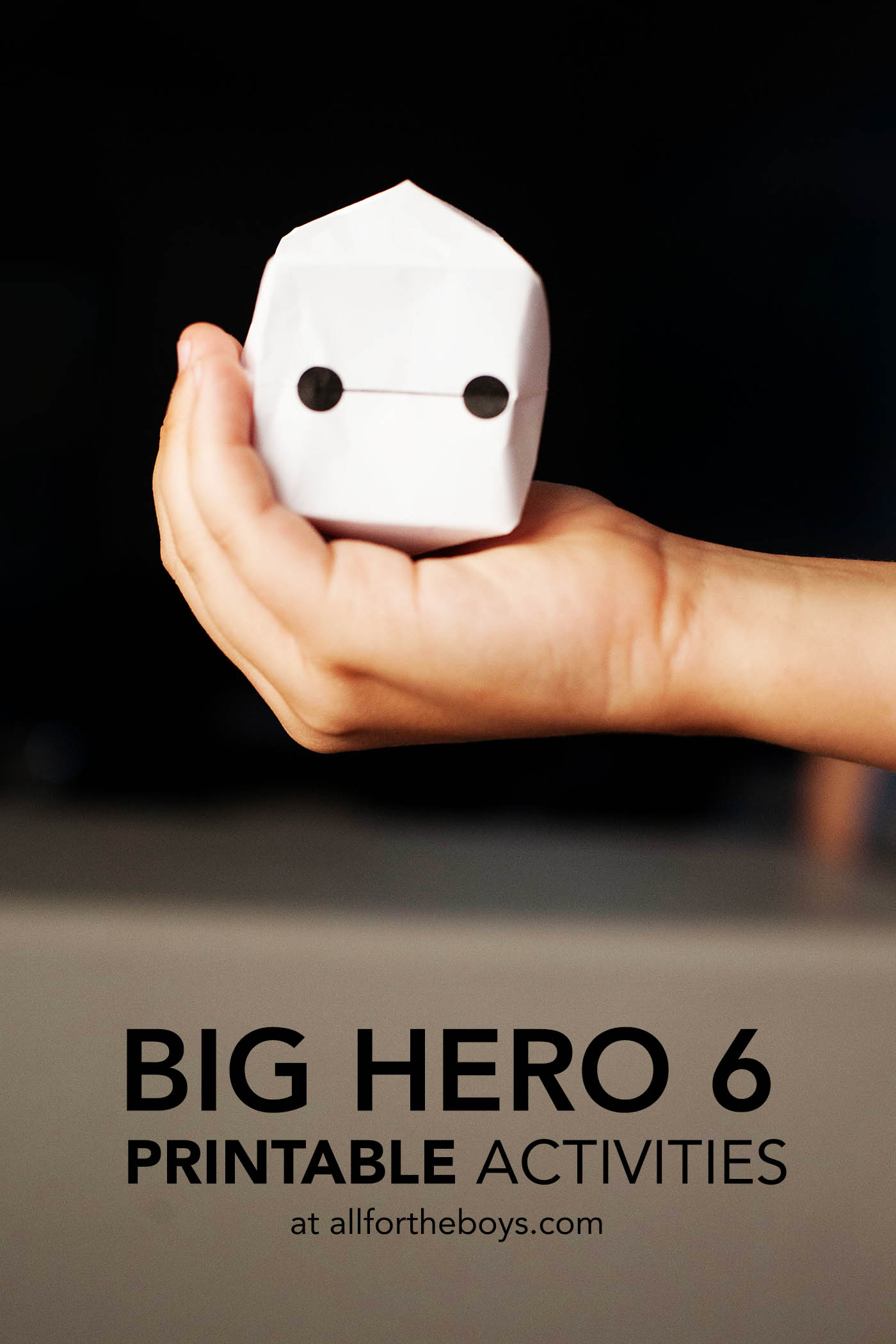 Big Hero 6 printable activities - Origami Baymax