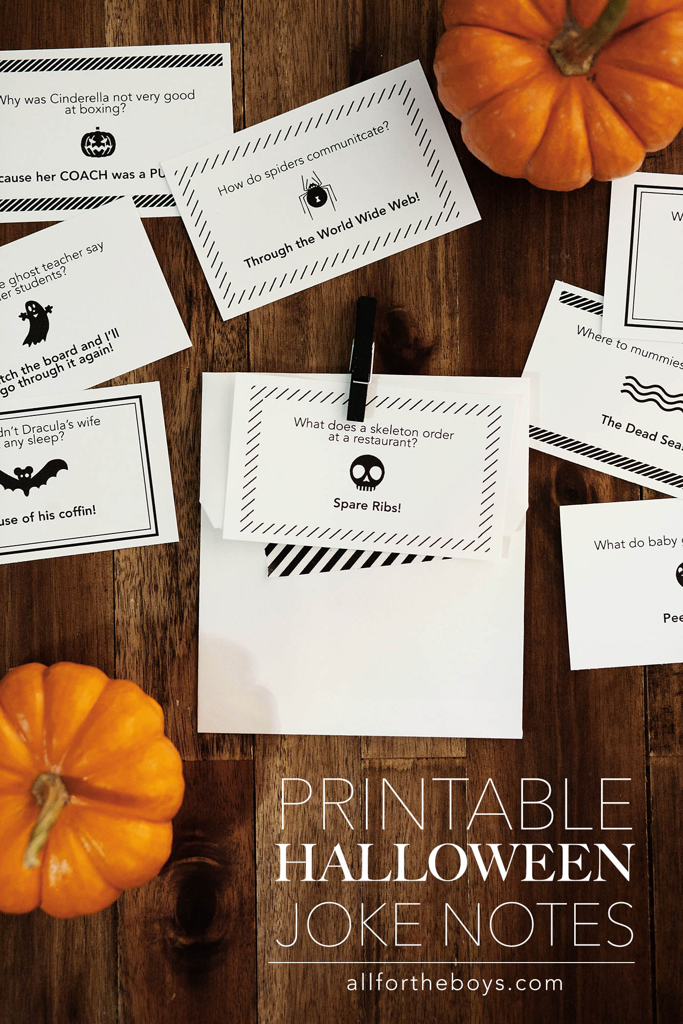 Free printable Halloween Jokes — All for the Boys