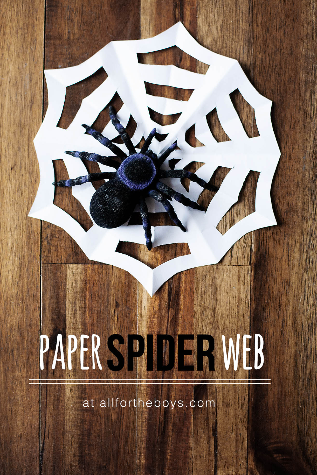 Paper spiderweb - like snowflakes, but for Halloween!