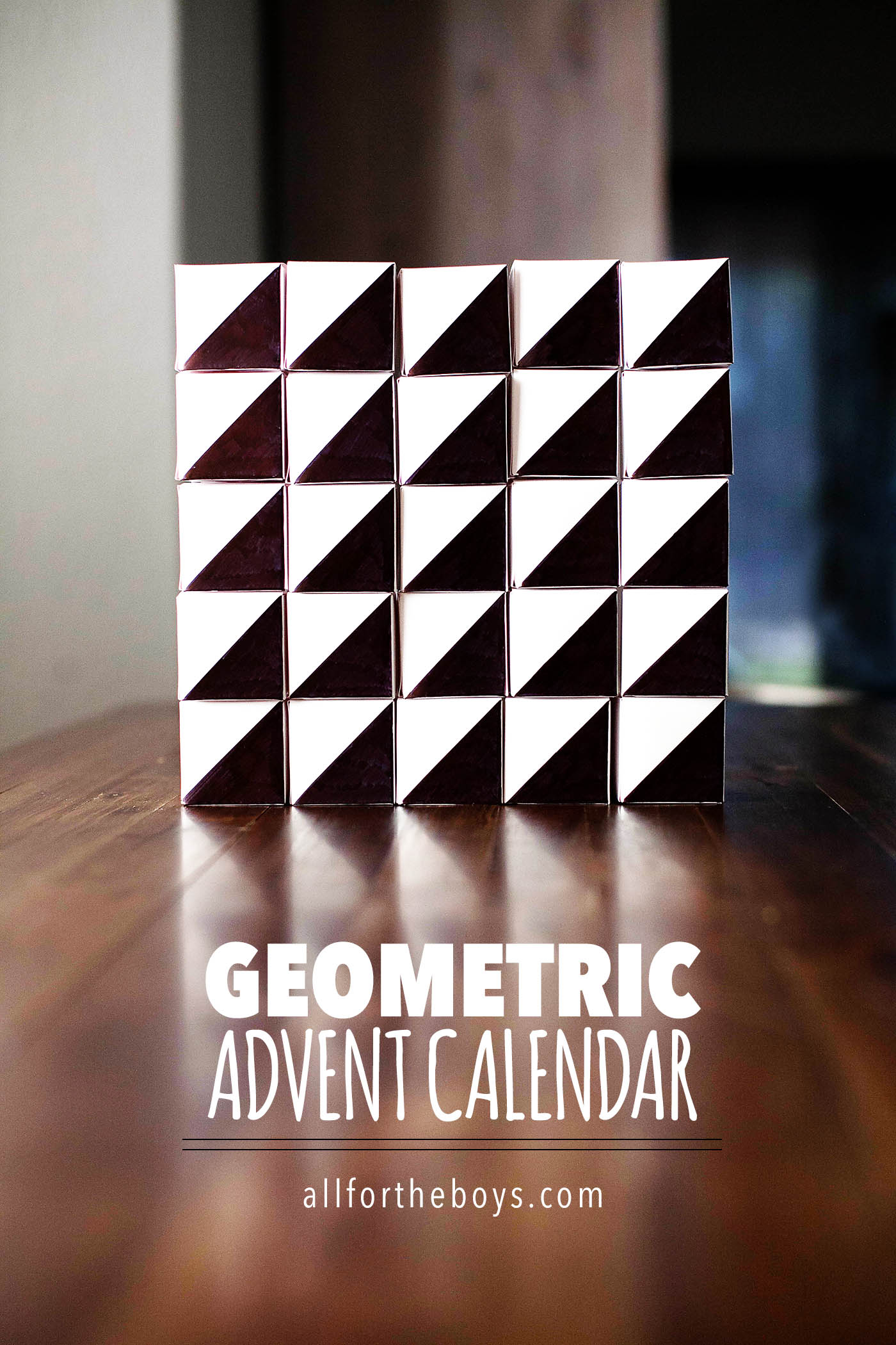 DIY geometric advent calendar