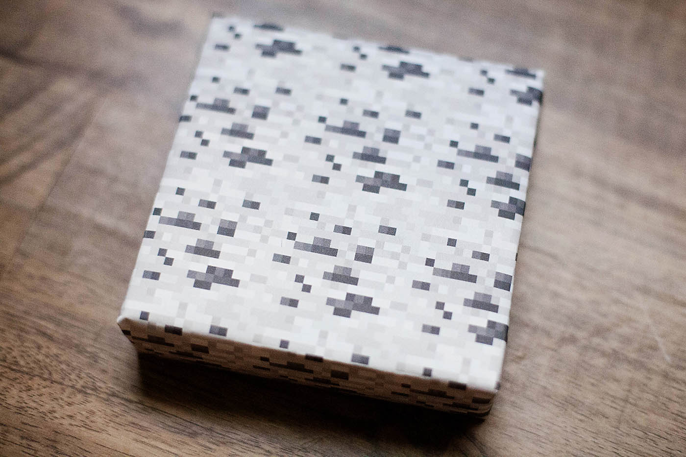 Printable pixelated wrapping paper
