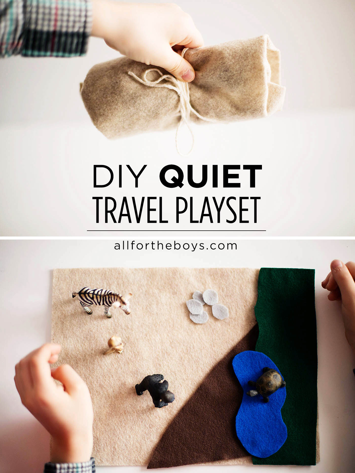 DIY Quiet travel animal playset