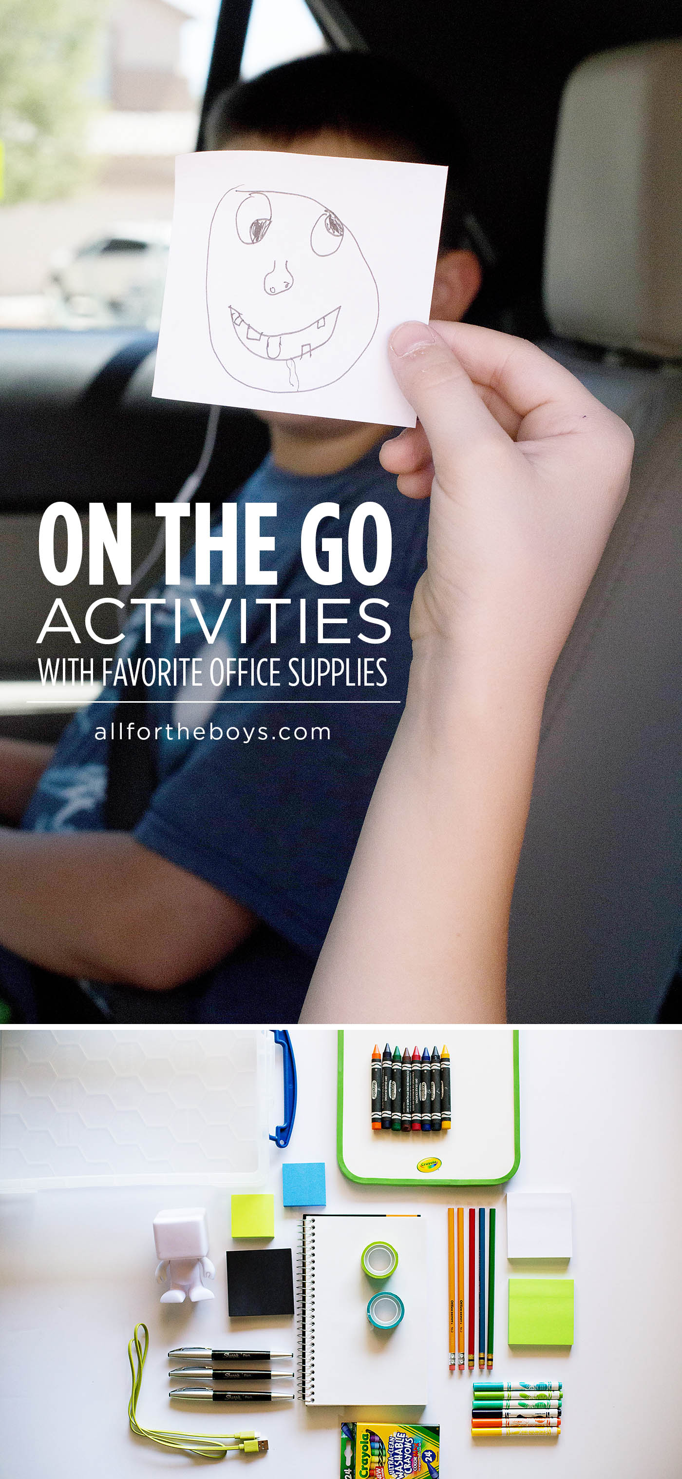 On the go activities using favorite office supplies from Office Depot!