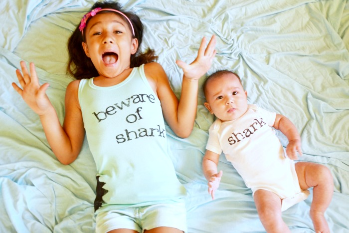 Shark Week sibling shirts