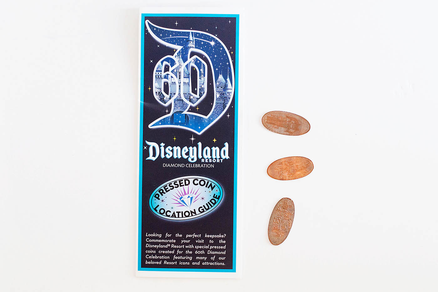 Disneyland Diamond Celebration Pressed Coins