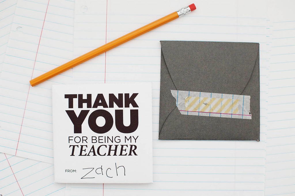 Printable gift card envelopes for teachers. Great for back to school or teacher appreciation.