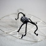 DIY hanger spider and spiderweb craft