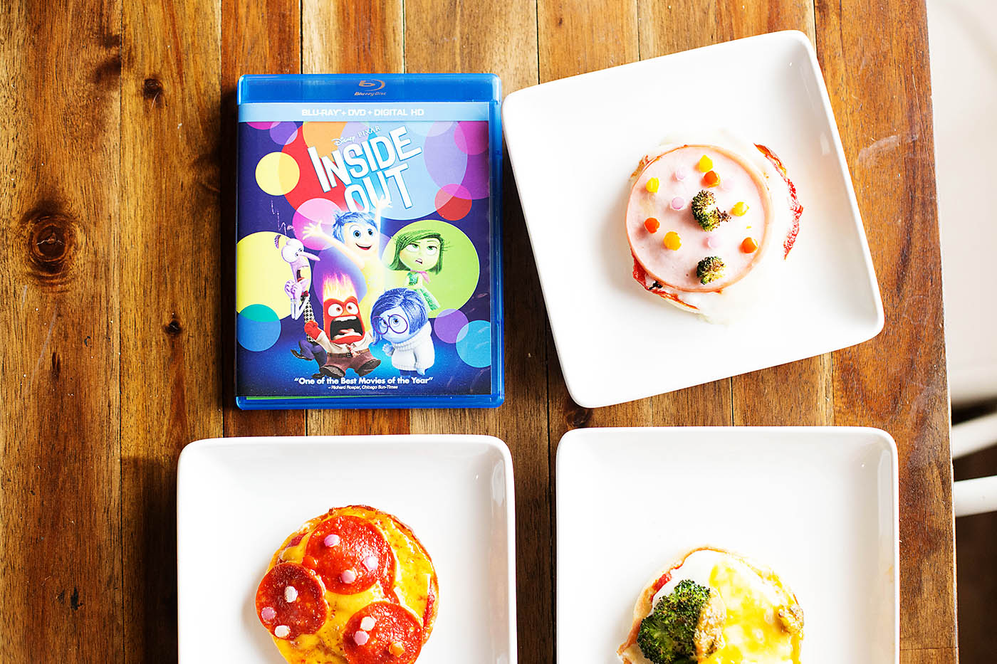 Inside Out Movie night with a memory ball pizza bar, I LAVA You printables for dessert and a DIY marquee sign!