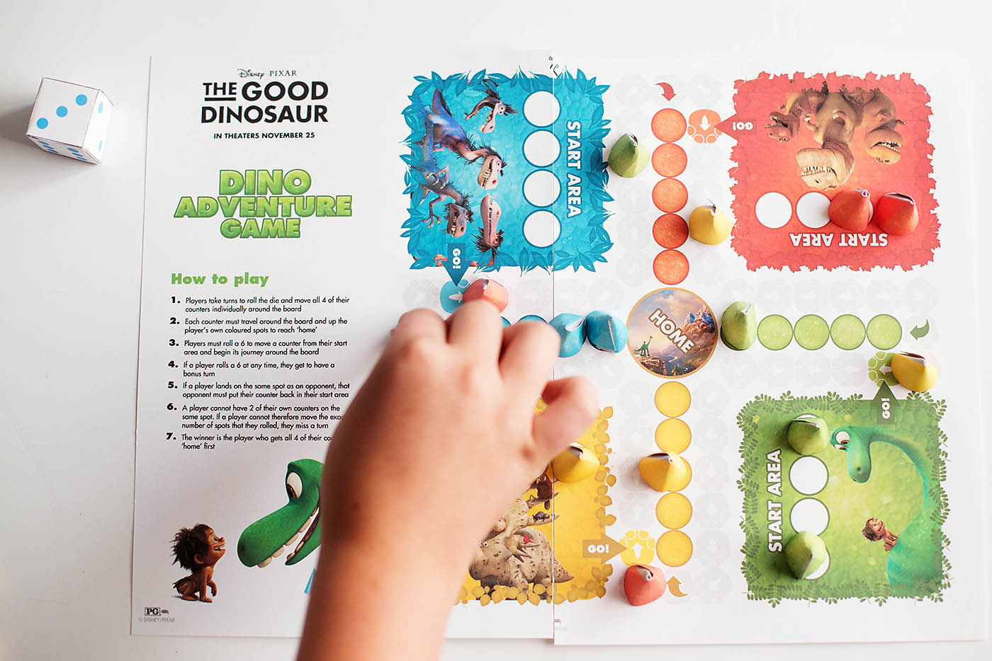 Free printable The Good Dinosaur playset and game!
