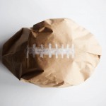 Paper bag football craft for kids